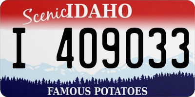 ID license plate I409033