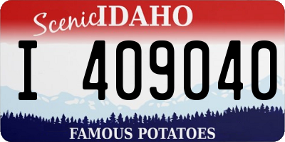 ID license plate I409040