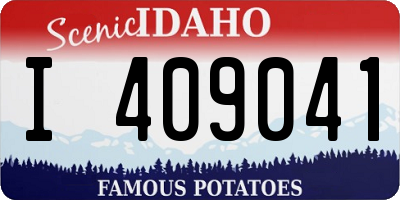 ID license plate I409041