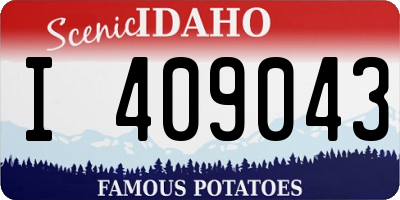 ID license plate I409043