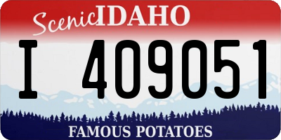 ID license plate I409051