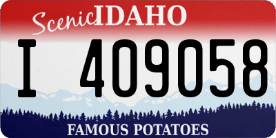 ID license plate I409058