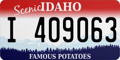 ID license plate I409063