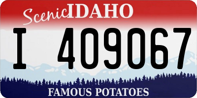 ID license plate I409067