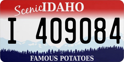 ID license plate I409084