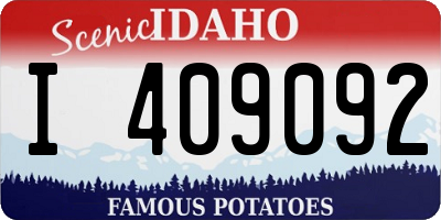 ID license plate I409092