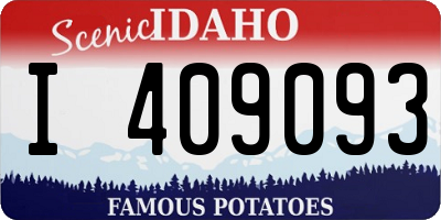 ID license plate I409093