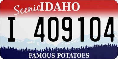 ID license plate I409104