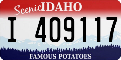 ID license plate I409117