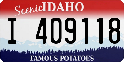 ID license plate I409118