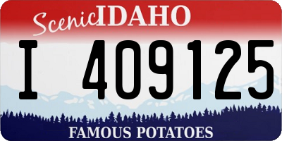 ID license plate I409125
