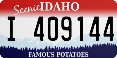 ID license plate I409144