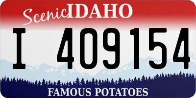 ID license plate I409154