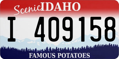 ID license plate I409158