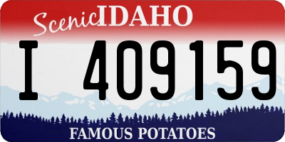 ID license plate I409159