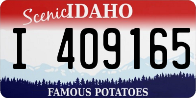 ID license plate I409165