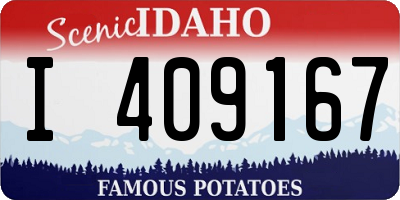 ID license plate I409167