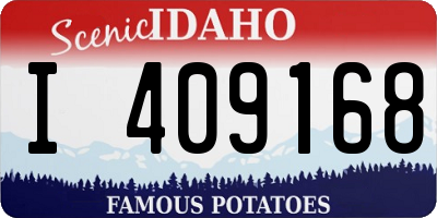 ID license plate I409168