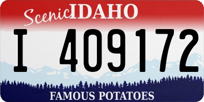ID license plate I409172