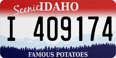 ID license plate I409174