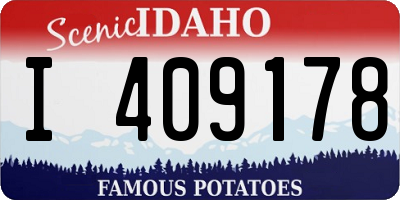 ID license plate I409178