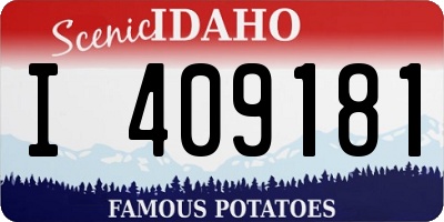 ID license plate I409181