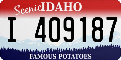 ID license plate I409187