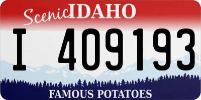 ID license plate I409193