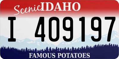 ID license plate I409197