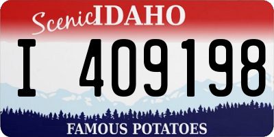 ID license plate I409198
