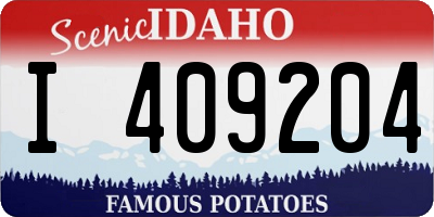 ID license plate I409204