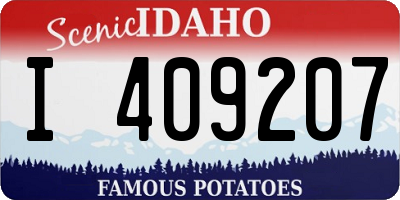 ID license plate I409207