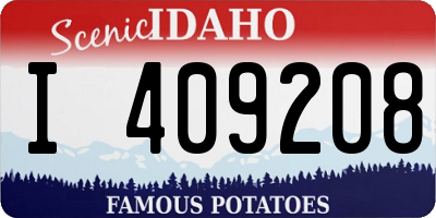 ID license plate I409208