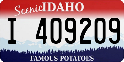 ID license plate I409209