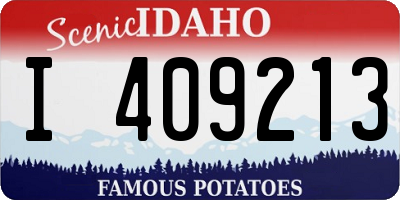 ID license plate I409213