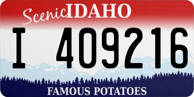 ID license plate I409216