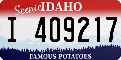 ID license plate I409217