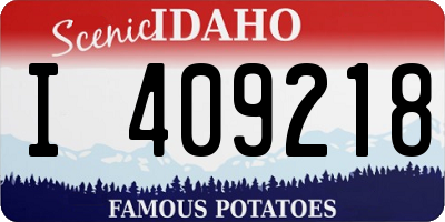 ID license plate I409218