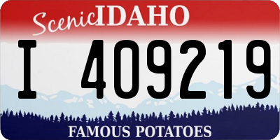 ID license plate I409219