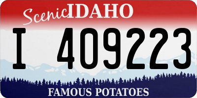 ID license plate I409223