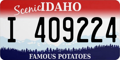 ID license plate I409224