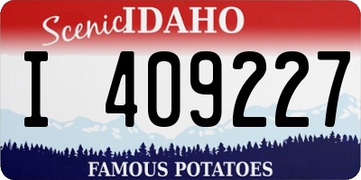ID license plate I409227