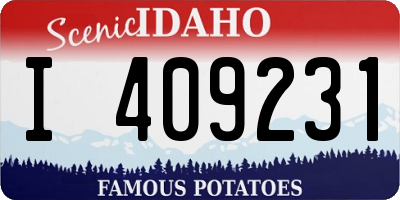 ID license plate I409231
