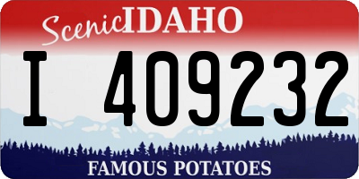 ID license plate I409232
