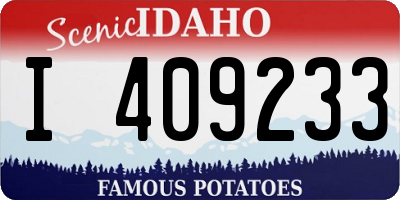 ID license plate I409233