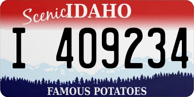 ID license plate I409234