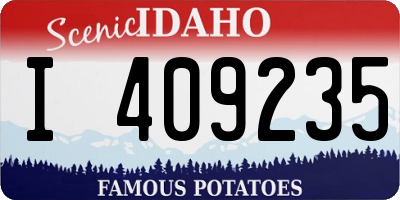 ID license plate I409235