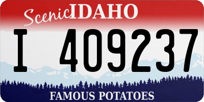 ID license plate I409237