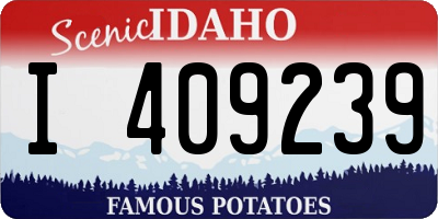 ID license plate I409239