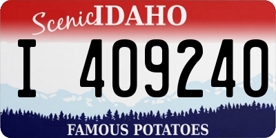 ID license plate I409240